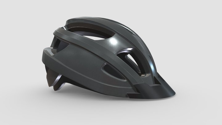 Bike Helmet Low Poly Realisitc PBR 3D Model