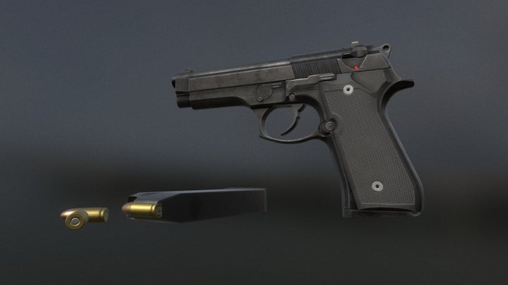 Beretta - M9 3D Model