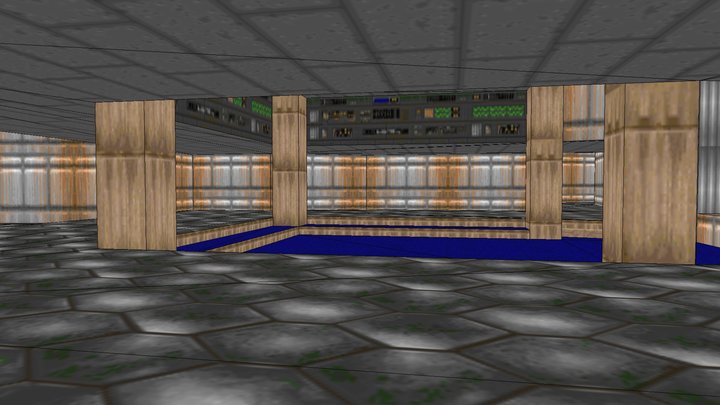 Doom Classic First Level E1M1 3D Model