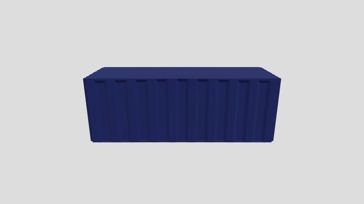 untextured shipping container 3D Model