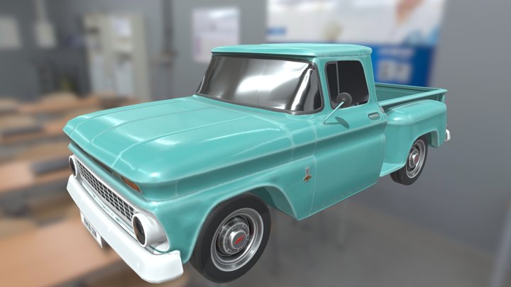 Lowpoly Car Chevrolet c10 1963