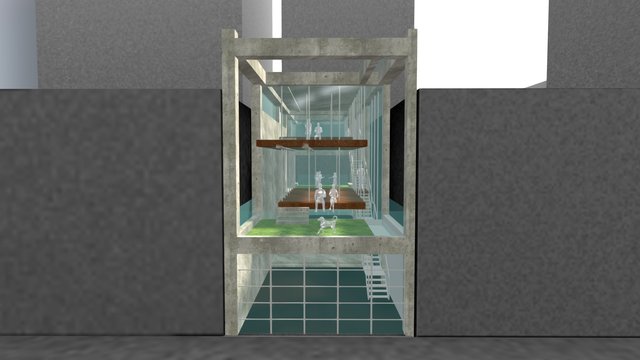 Sketch Fab Row House + City 3D Model