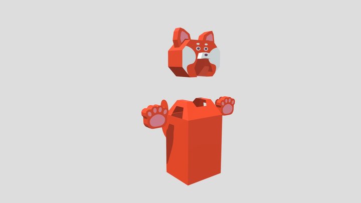 Panda Costume Head 3D Model