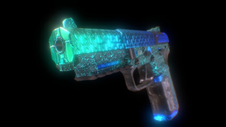 Five-seven light blue 3D Model