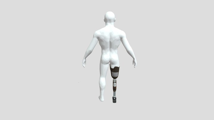 man with prosthetic leg 3D Model