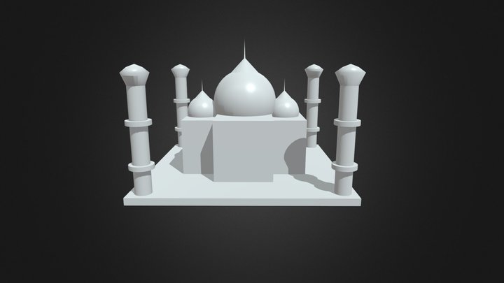 Taj Mahal Blockout 3D Model