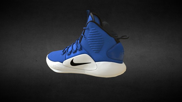 Nike Hyperdunk X TB Blue 3D Model