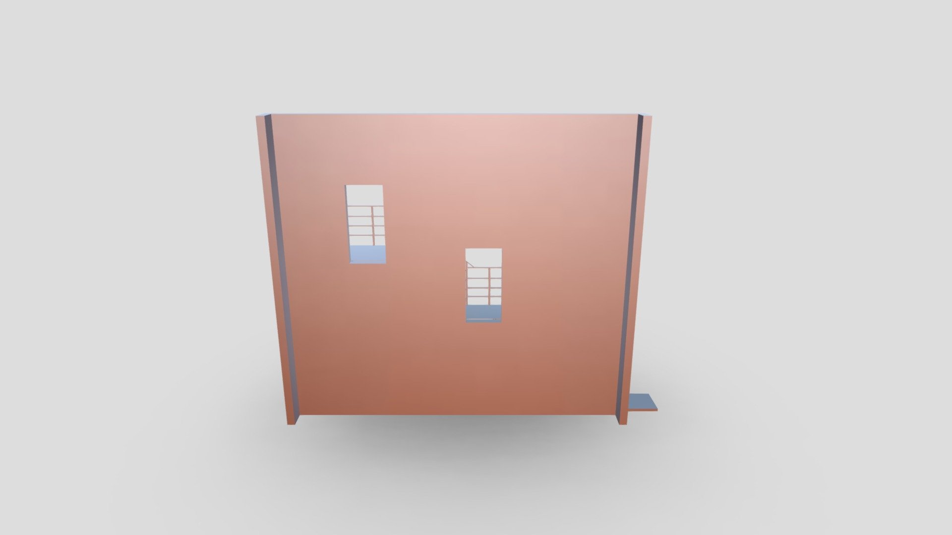 СБ - Установка каркасов лестниц + Козырёк - 3D model by nikvas1959 ...