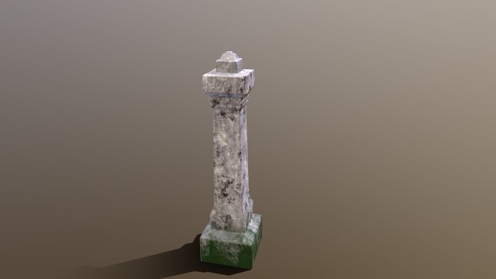 Grave Column 3D Model