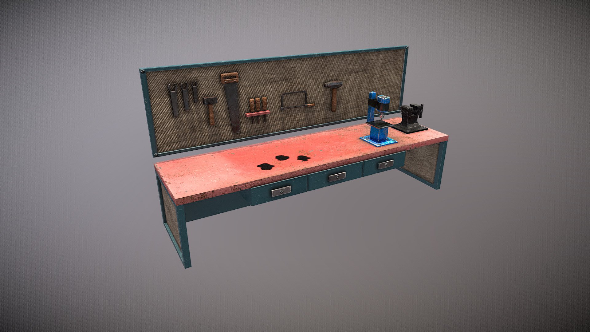 Work Bench With Tools