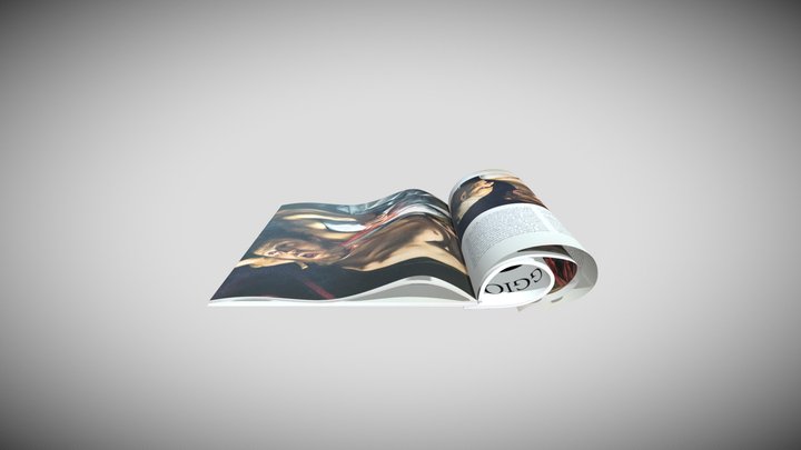 ART MAGAZINE WITH A ROLLED SIDE 3D Model