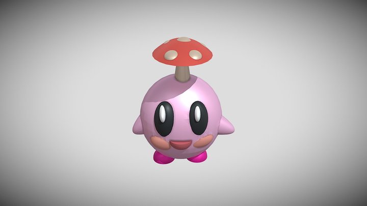 Kirby Mushroom Keychain by: Sienna Saavedra 3D Model