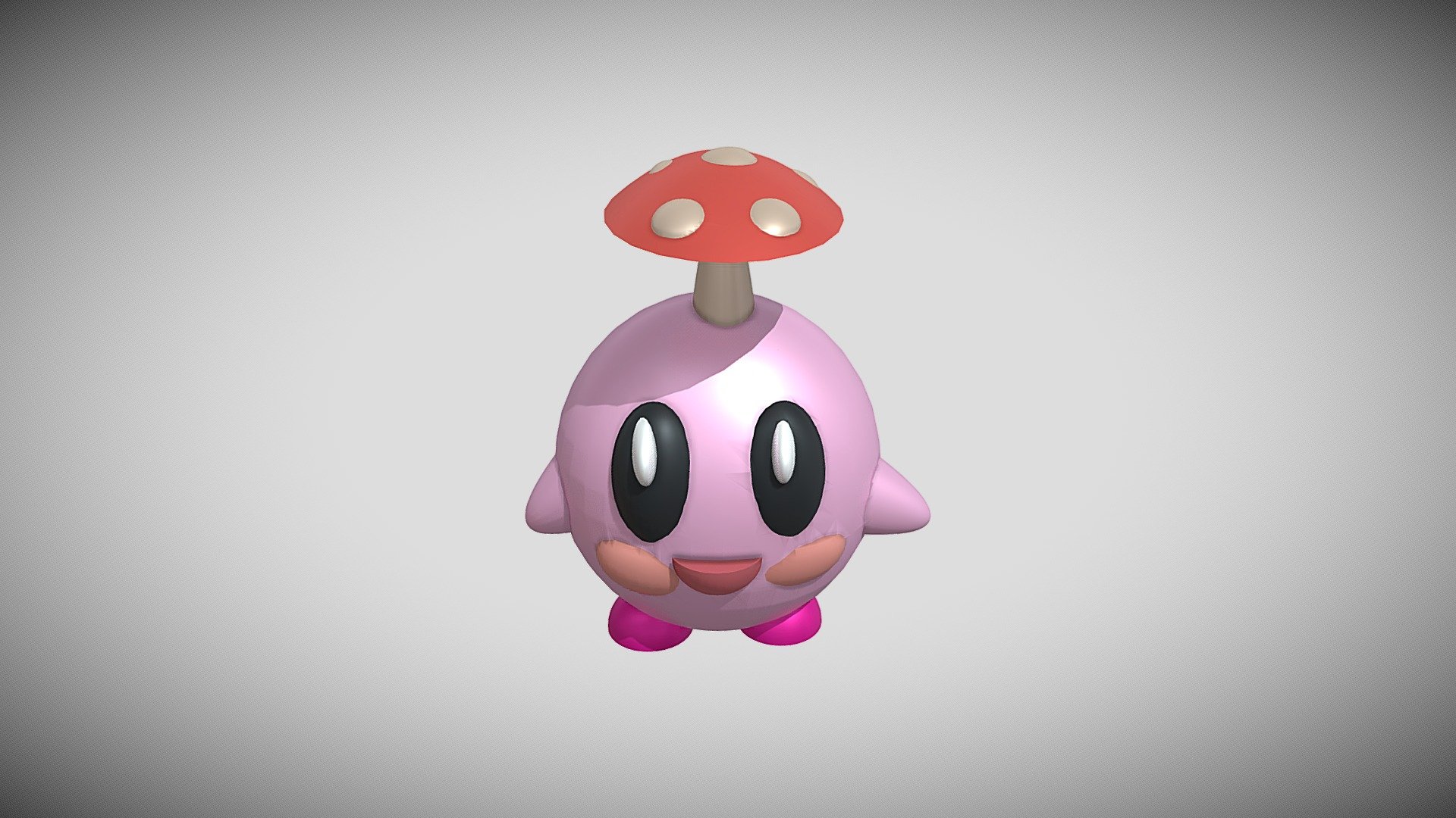 Kirby Mushroom Keychain by: Sienna Saavedra