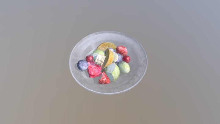 Frozen fruits 3D Model
