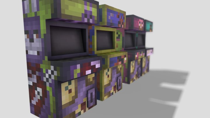 Minecraft- Arcades FNAF 3D Model