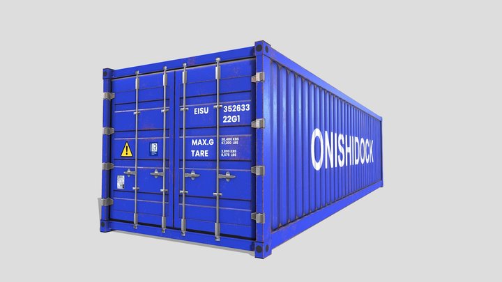 Container Blue 3D Model