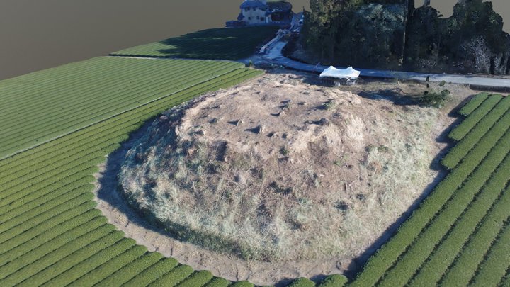 古墳 墳丘 前方後円墳 Kofun Tumulus Burial-mound - A 3D model 古墳 墳丘 前方後円墳 Kofun Tumulus Burial-mound - A 3D model
