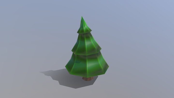 Low poly fir 3D Model
