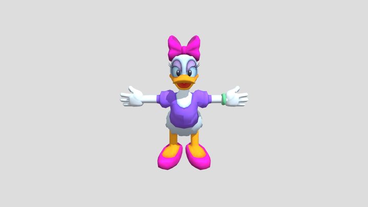 Game Cube - Disneys Party - Daisy Duck 3D Model