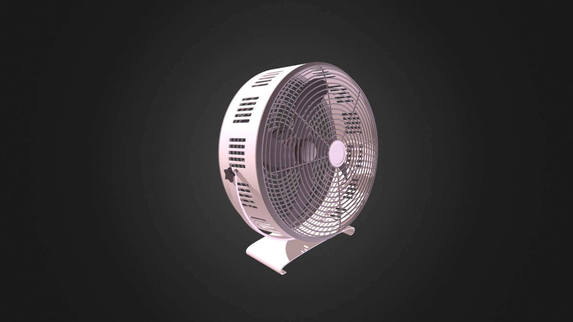 3D model Desk Fan 04 - This is a 3D model of the Desk Fan 04. The 3D model is about a satellite in space.