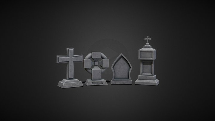 Gravestones 3D Model