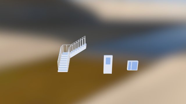 Staircase-door-window 3D Model