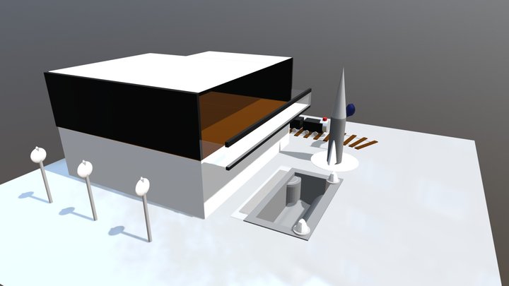 House With A Pool Detail 3D Model