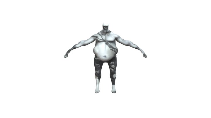 Giant warrior with a muscular build and combat 3D Model