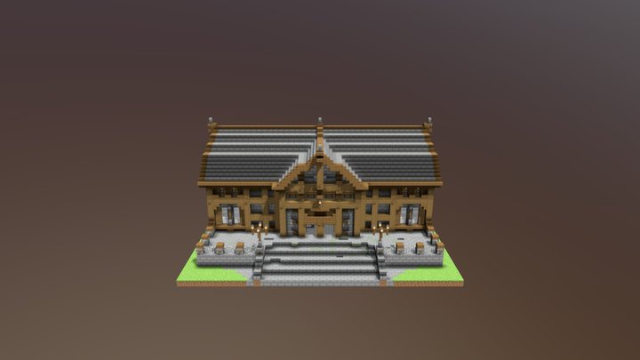 Wooden Wooden House 3D Model