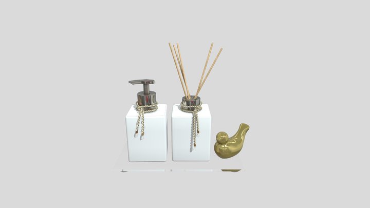 Soap dispenser with scented sticks 3D Model