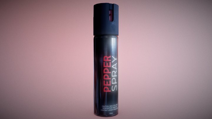 Lowpoly Pepper Spray 3D Model