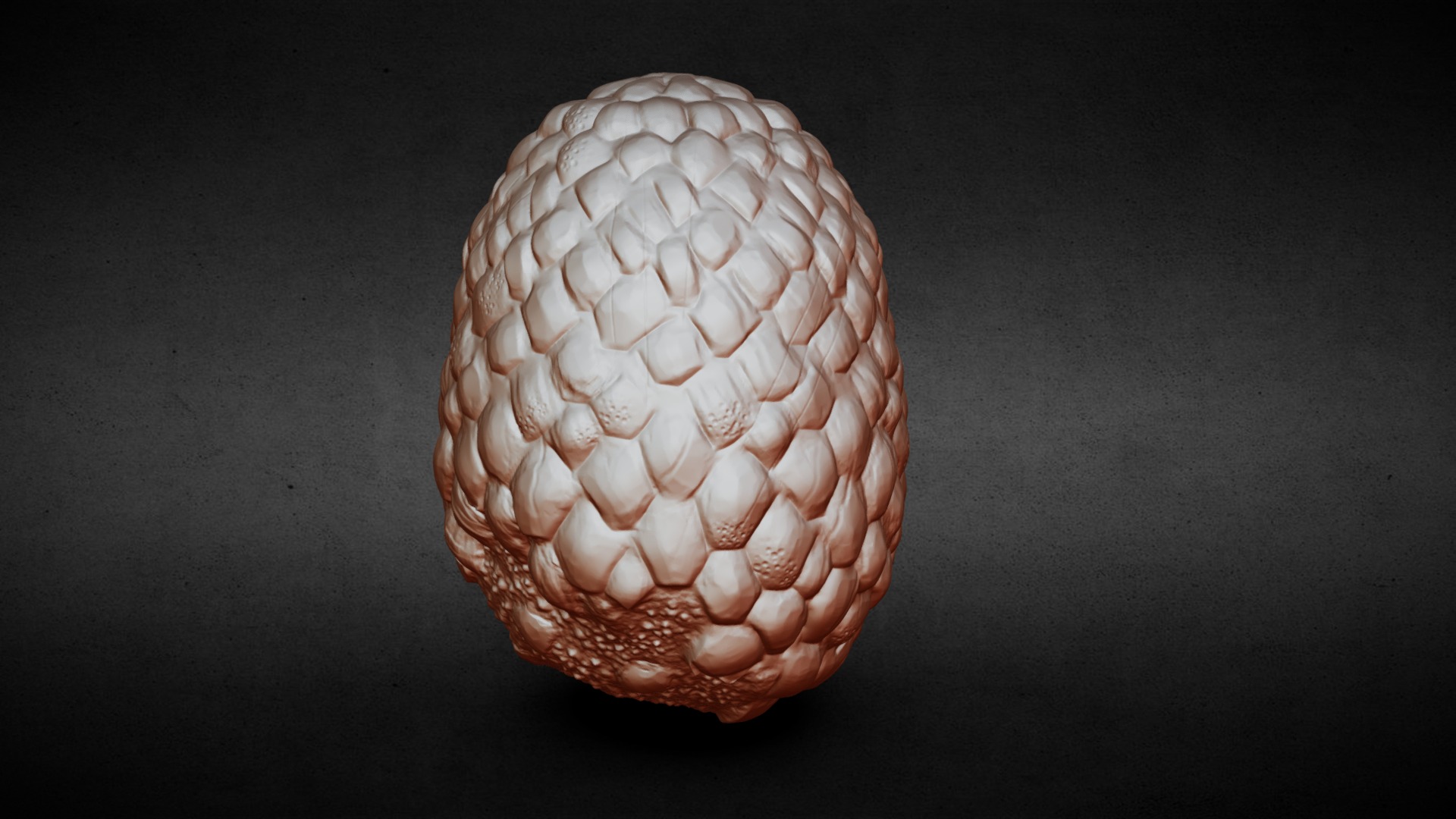 3D model Day 27 Dragon Egg #Sculptjanuary19 - This is a 3D model of the Day 27 Dragon Egg #Sculptjanuary19. The 3D model is about a close up of a pine cone.