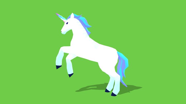 Unicorn - Animated Low Poly