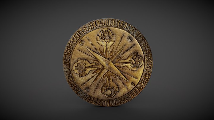 League of Red Cross Societies medallion 3D Model