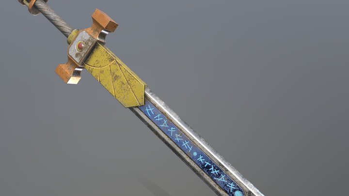Dawnbreaker Stylized Sword 3D Model