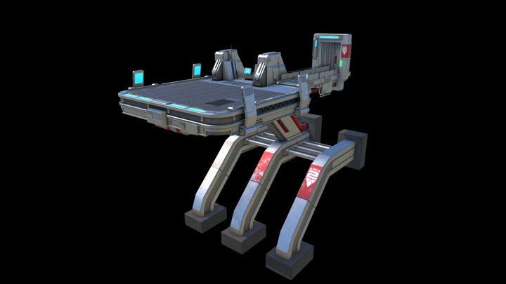 Sci Fi Landing Platform 3D Model