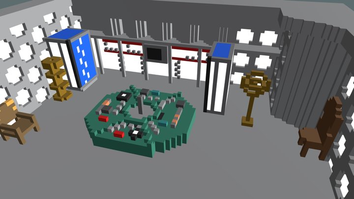 1st Tardis Interior (1963) - Doctor Who 3D Model