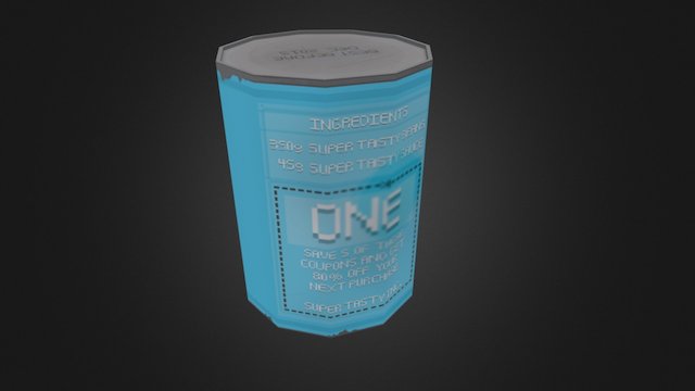 Pixel Art Ruined Super Tasty Beans (closed) 3D Model