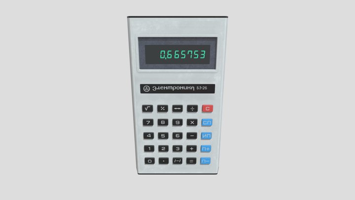 Electronika Calculator B3-26 3D Model