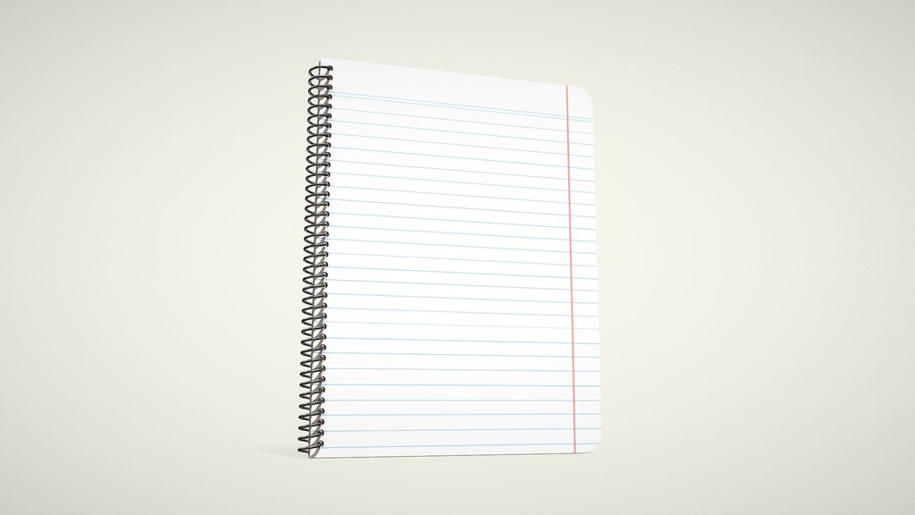 Notebook with a metal spiral