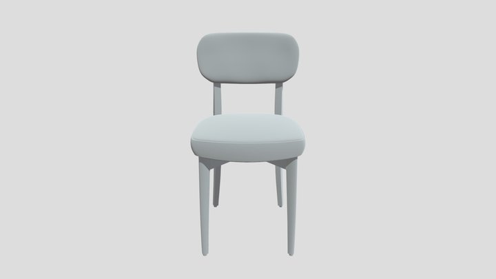Autumn Velvet Dining Chair 3D Model