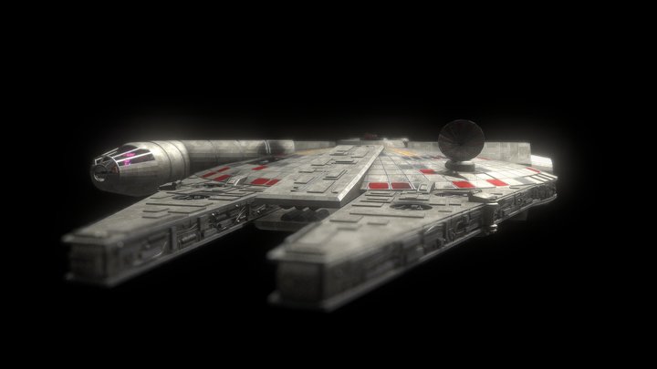 millennium falcon YT1300 3D Model