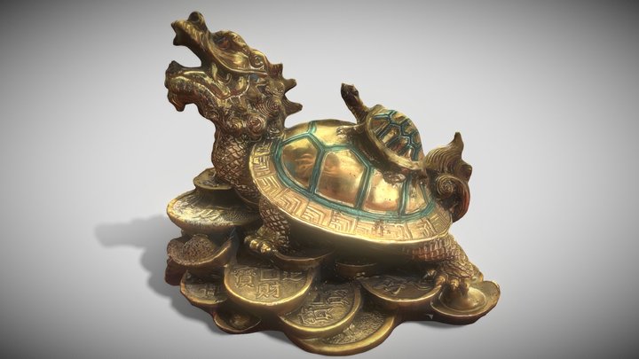Feng Shui Dragon Turtle 2 3D Model