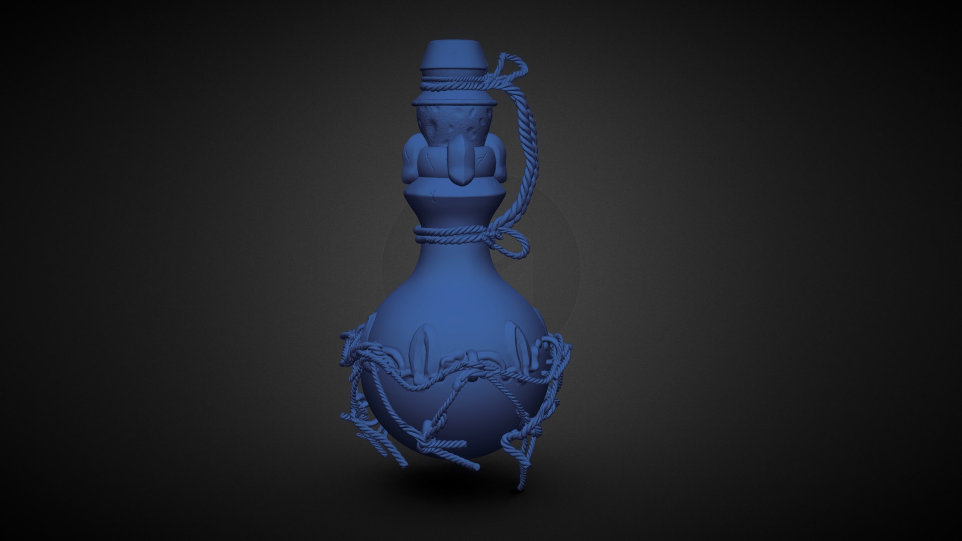 3D model Day 25 Healing Potion #Sculptjanuary19 - This is a 3D model of the Day 25 Healing Potion #Sculptjanuary19. The 3D model is about a blue and white sculpture.