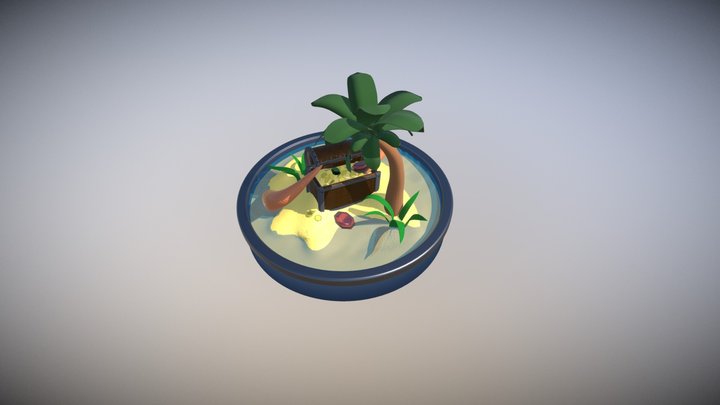 Pirate treasure Chest 3D Model