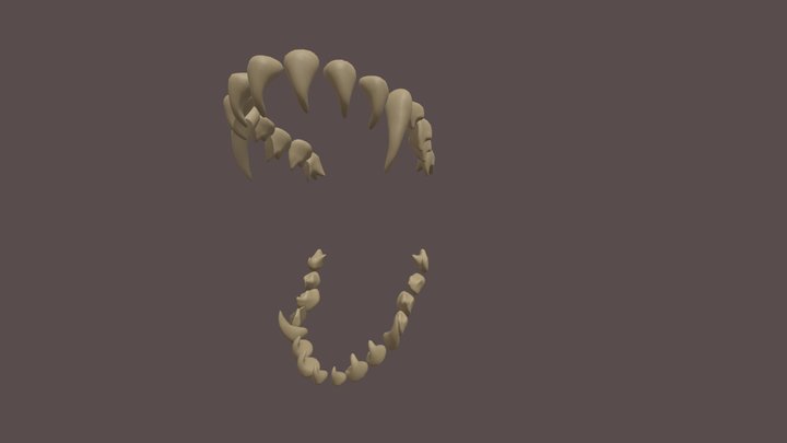 Dog/ Monster Teeth set 3D Model