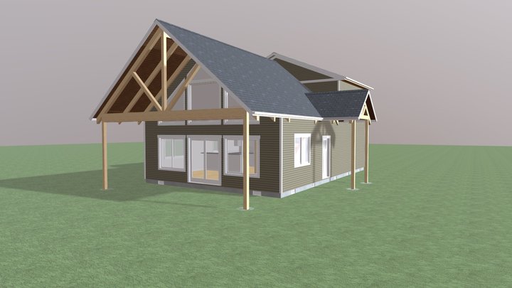 Alpine w/ Timber Porch 3D Model