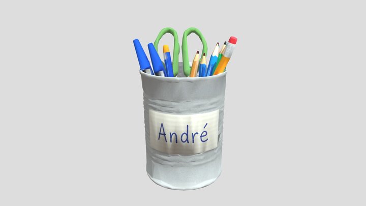 Pencil_ TinCup__obj – Gratis 3D-model STL
