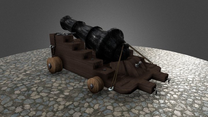 Black Cannon 3D Model