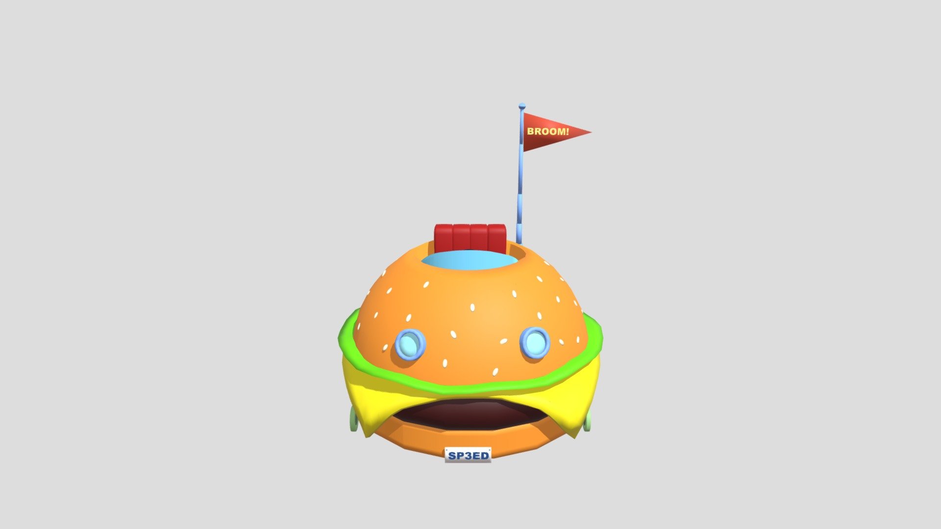 Spongebob Patty Wagon - 3D model by SingularCell [2a6708f] - Sketchfab